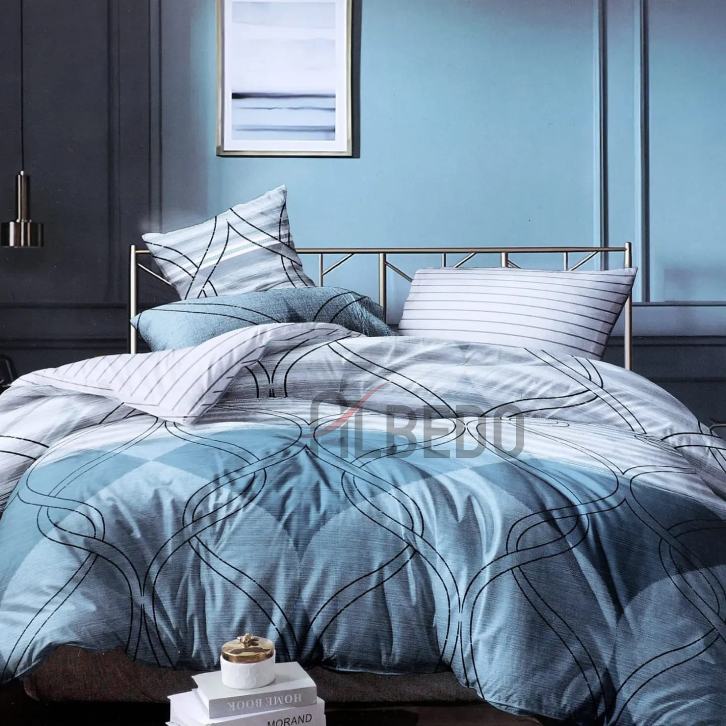 Printed Bed Quilt - Microfiber/glazed Cotton, 60"x90", Multi-color | Cozy Cotton Filling, Machine Washable, Elegant Design