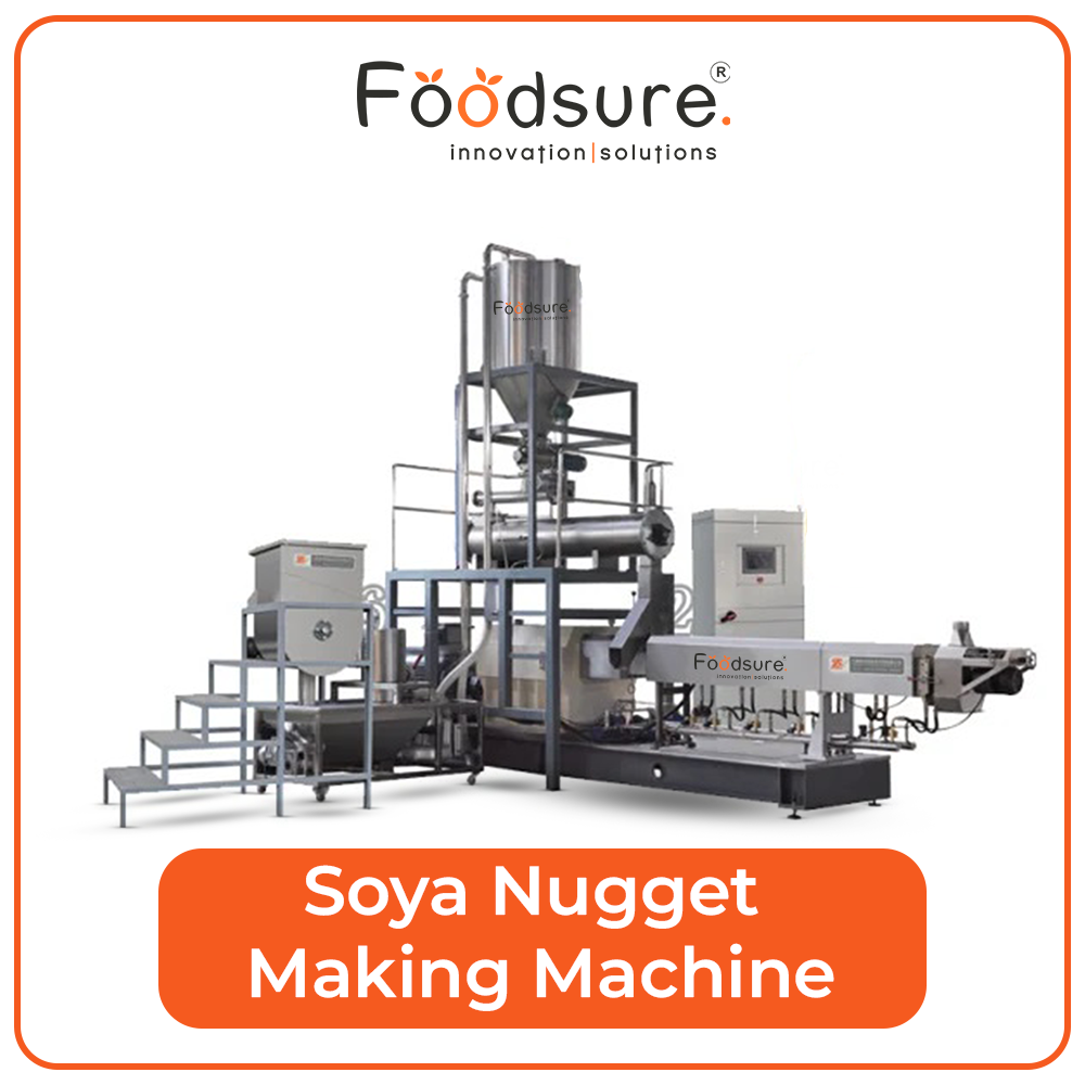 Soya Nuggets Extruder Machine - 2000 Kg/hr Capacity, Stainless Steel Material, Eco-friendly, Low Noise, Plc Control System, 120 Watt Power, 420 Volt Voltage, 1 Year Warranty