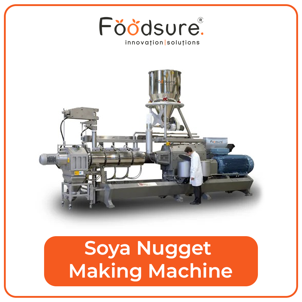 Soya Nuggets Extruder Machine - 2000 Kg/hr Capacity, Stainless Steel Material, Eco-friendly, Low Noise, Plc Control System, 120 Watt Power, 420 Volt Voltage, 1 Year Warranty
