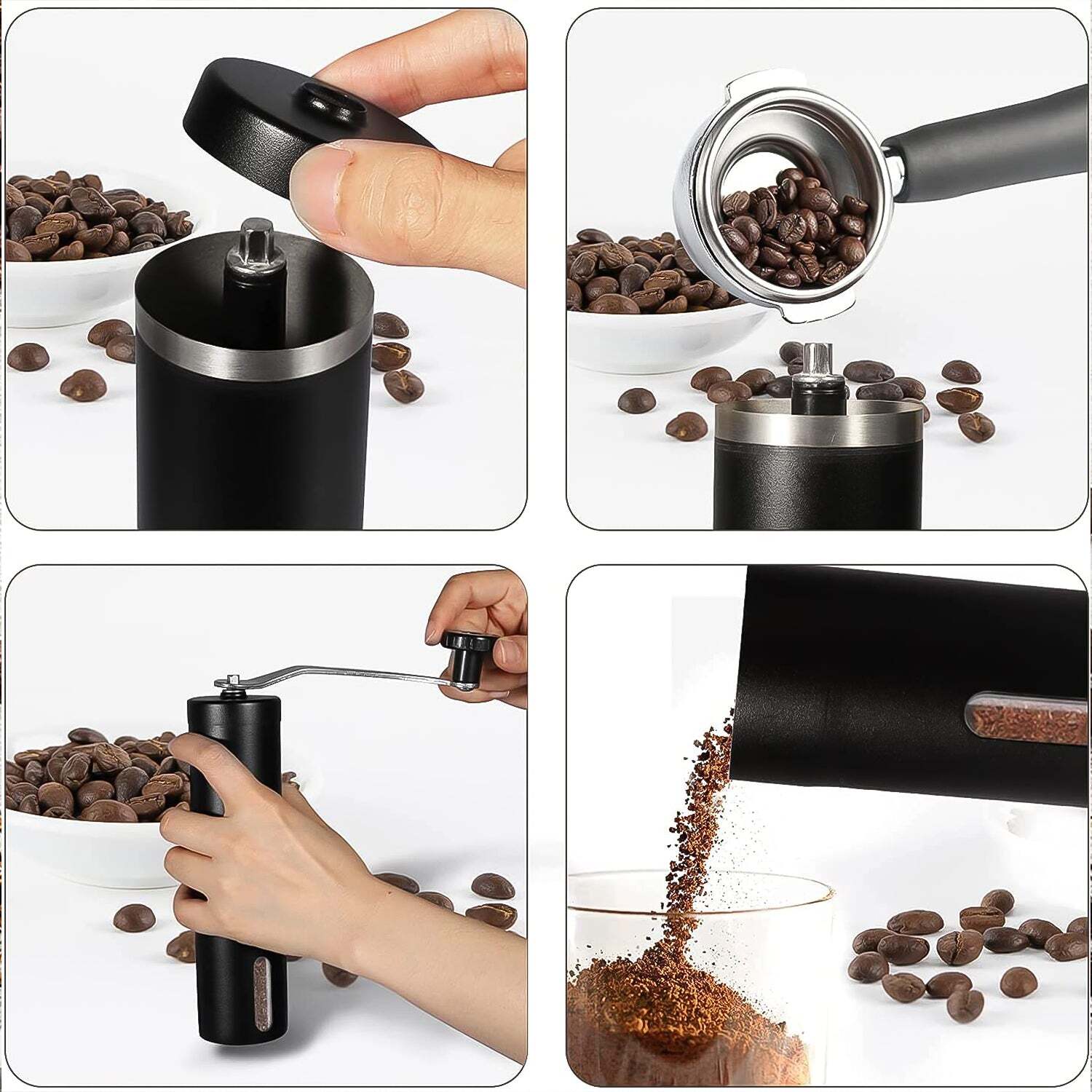 Portable Stainless Steel Manual Coffee Grinders