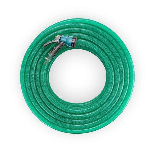 PVC Garden Pipe - Green, Round | 1 Year Warranty, Durable and Versatile for Outdoor Use