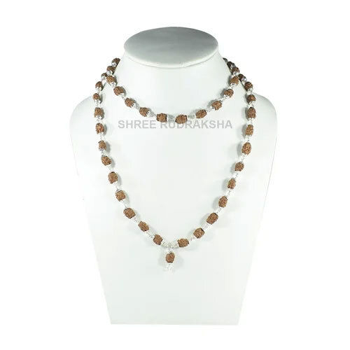 2 Mukhi Silver Rudraksha Mala - Occasion: Casual