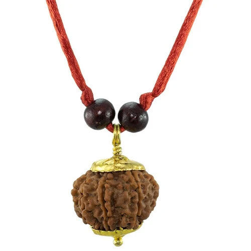 8 Mukhi Nepali Golden Metal Cap Rudraksha - Occasion: Casual