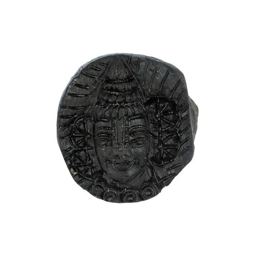 Lord Tirupati Balaji Face On Golden Sudarshana Shaligram