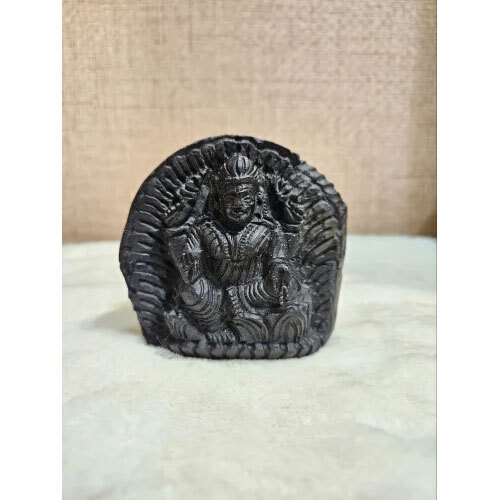 Laxmi Ji Idol ,Sudarshan Shaligram - Color: Black