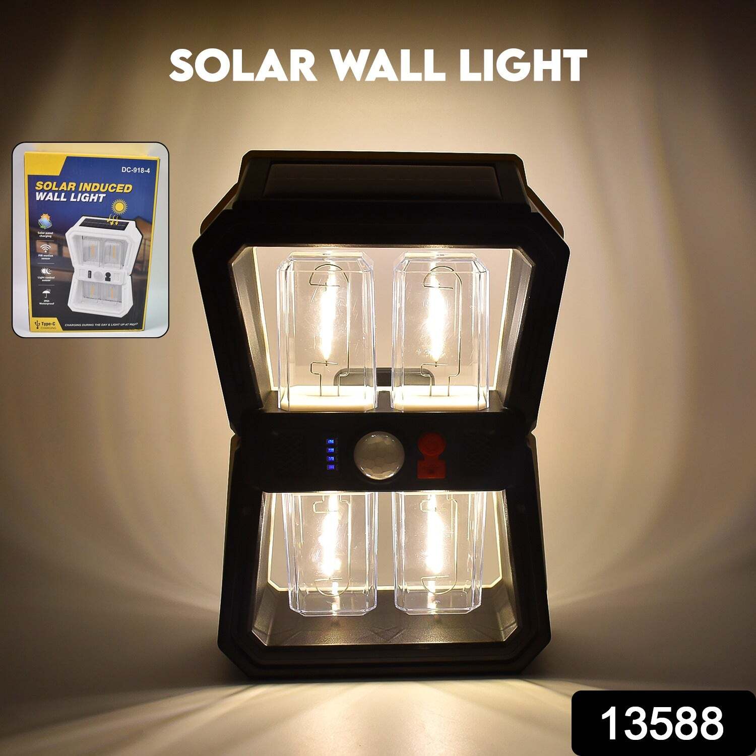 Solar Wall Lantern Light With 3 Modes & Motion Sensors