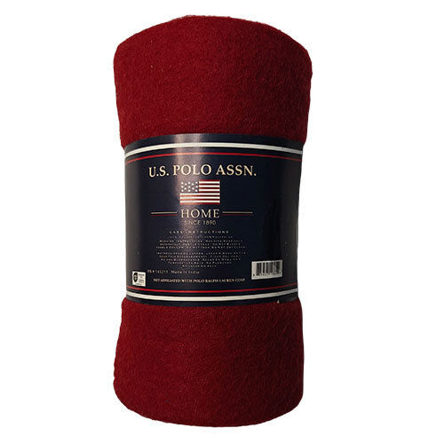 Polar Fleece Blankets Plain - Red - Weight: 275 Grams (G)