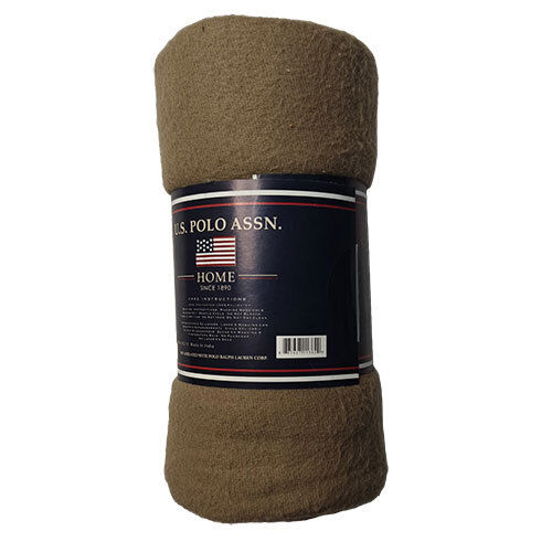 Polar Fleece Blankets Plain - Beige