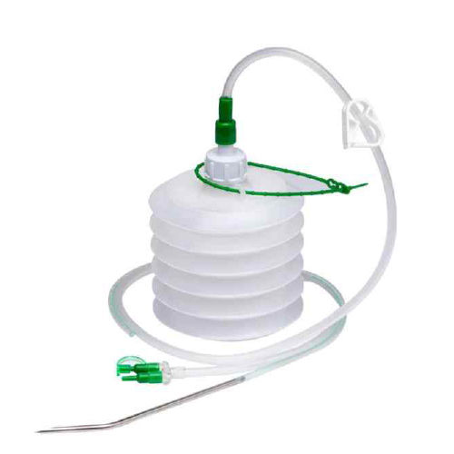 Closed Wound Suction Kit - Color: Green & White