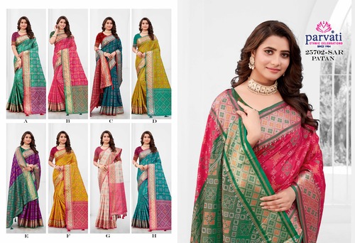 Parvati Multicolor Rapier Silk Saree -25702