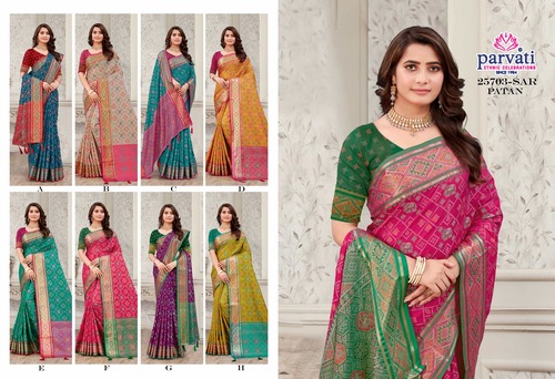 Parvati Multicolor Rapier Silk Saree -25703