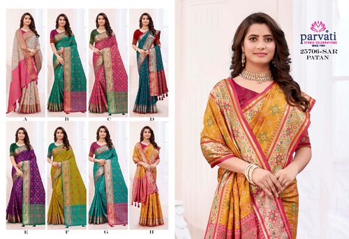 Parvati Multicolor Rapier Silk Saree -25706