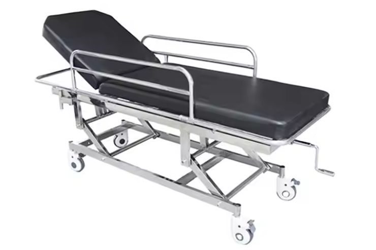 Stretcher With Mattress Trolley Overall approx size : 180L x 56W x 81H cms