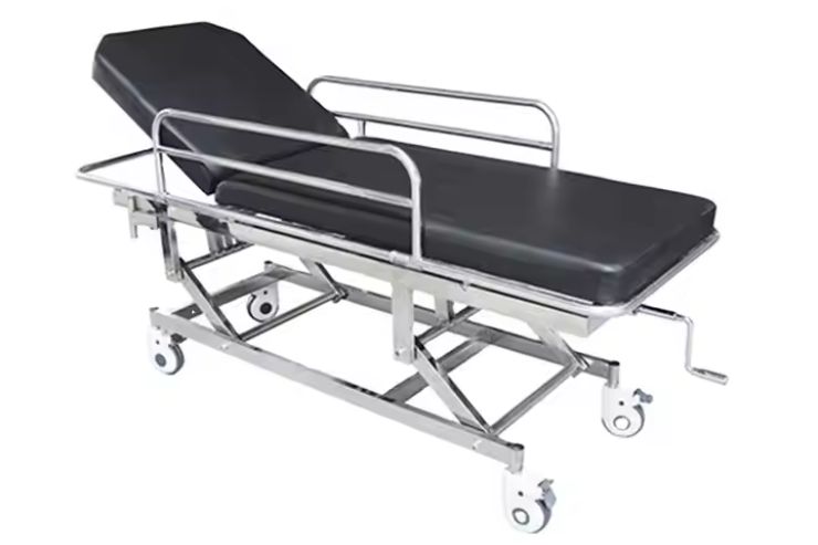 Stretcher With Mattress Trolley Overall Approx Size : 180l X 56w X 81h Cms - Application: Hospitals