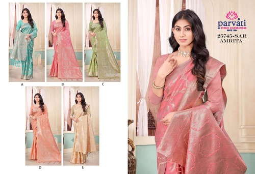 Parvati Multicolor Rapier Silk Saree -25745