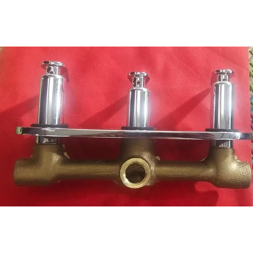 Brass Three Handle Concealed Mixer