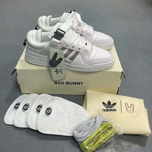 Adidas Bad Bunny Full White Color Shoes - Heel Size: Medium