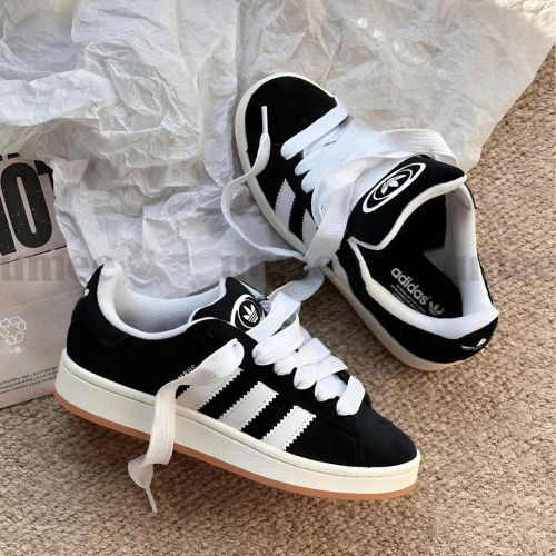 Adidass Campus Black And White Color Shoes - Heel Size: Medium