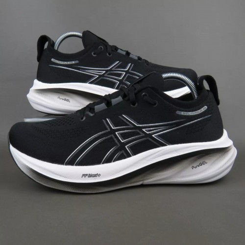 Gel Nimbus 26 Graphite Grey Color Shoes - Color: Black And White