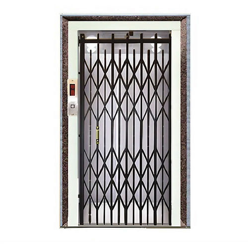 Manual Collapsible Elevator Door - Color: Black