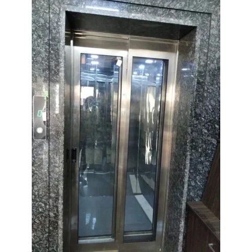 Full Vision Elevator Glass Door - Color: Grey