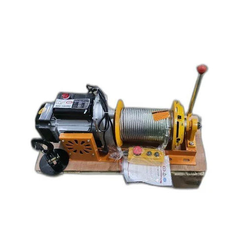 Industrial Drum Winch - Color: Yellow