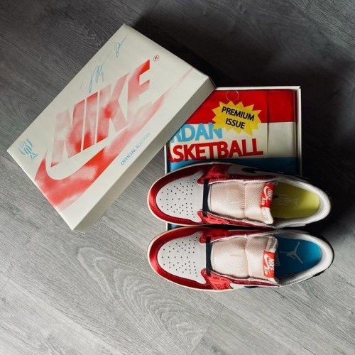 Air Jordan 1 Og Trophy Room Red Color Shoes - Feature: Washable