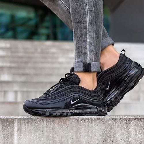 Airmax 97 Black Color Shoes - Heel Size: High