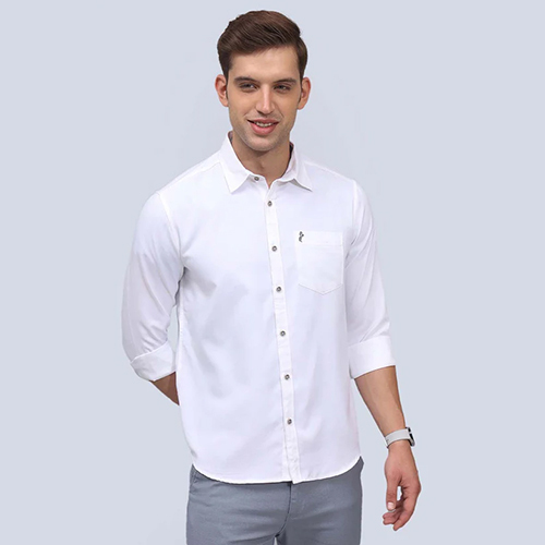 SW45503 Oxford White Plain Shirt