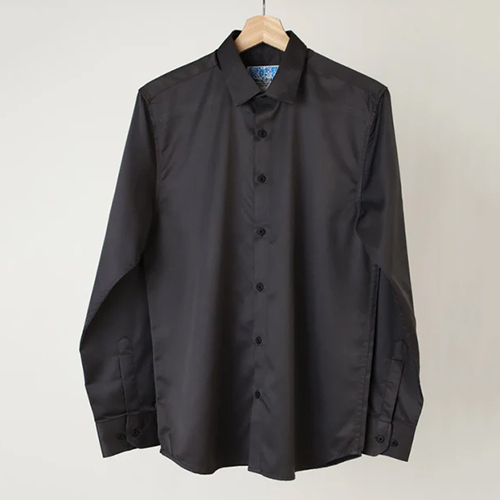 RI63910 Satin Grey Plain Shirt