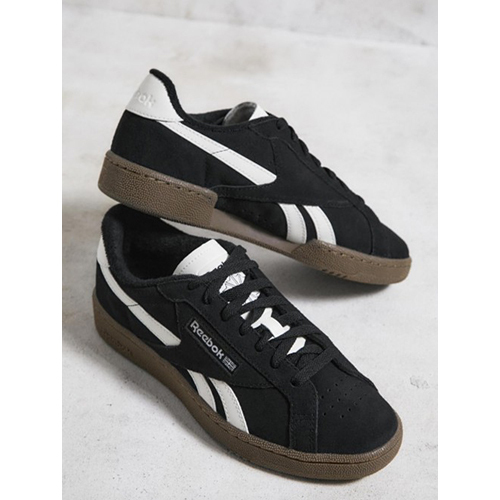 Reebok Club C Black Grounds Sneaker - Heel Size: Low