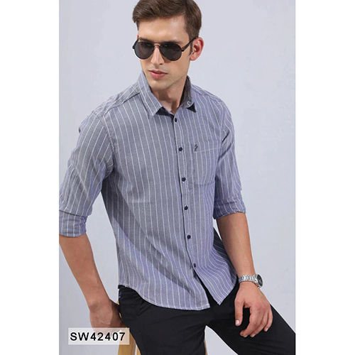 SW42407 Oxford Grey Stripe Shirt