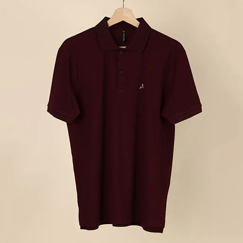 RI69906 Maroon Plain Polo T-Shirt