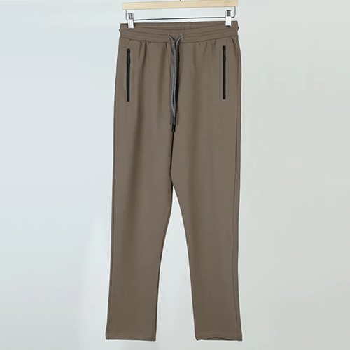 Ri73206 भूरा साधा ट्रैक पैंट