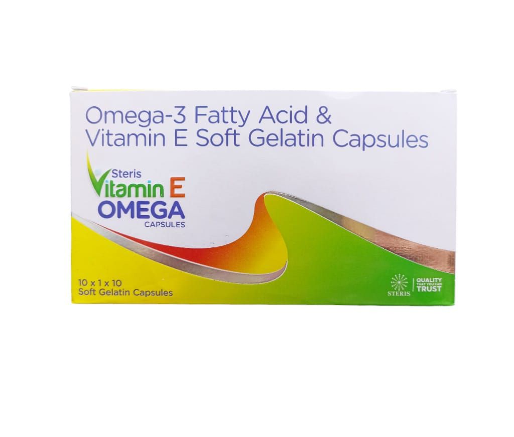 Omega-3-Fatty Acid (500 mg), Vitamin E Acetate IP (400 IU)