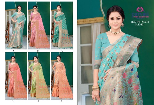 Parvati Multicolor Rapier Silk Saree -25766