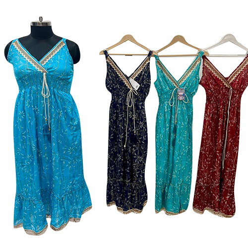 919 Printed Viscose Lurex Lace Dress