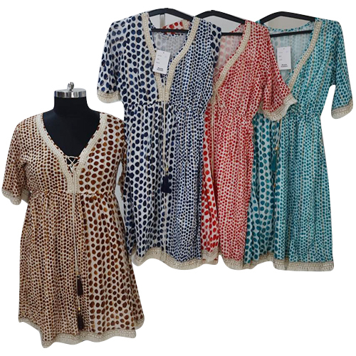 921 Fancy Stylish Viscose Lurex Lace Dress - Color: Any Colour