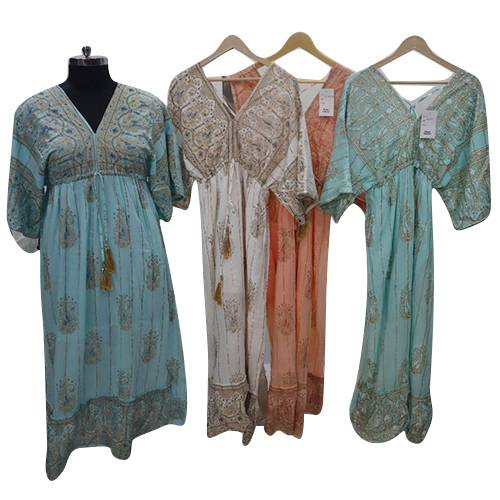 6063 Ladies Viscose Lurex Lace Dress