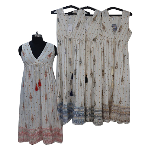926 White Viscose Lurex Lace Dress