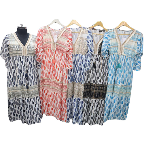 7016 Fancy Viscose Lurex Lace Dress - Color: Any Colour