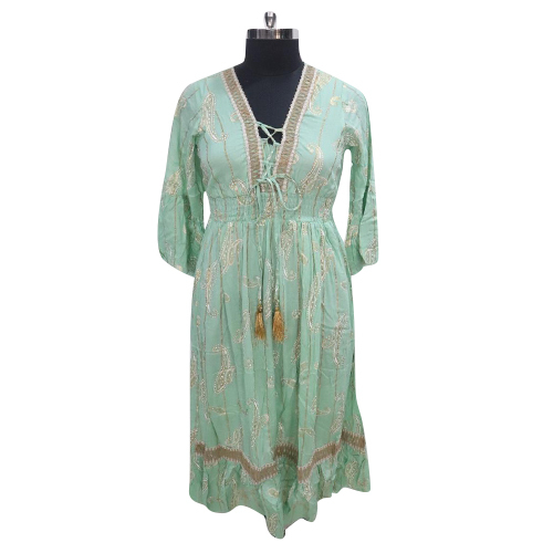 6058 Modern Viscose Lurex Lace Dress