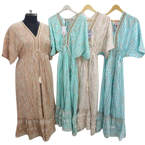 928 Printed Viscose Lurex Lace Dress