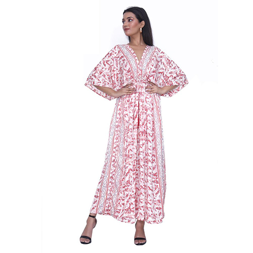 Stylish Viscose Lurex Sleeves Dress