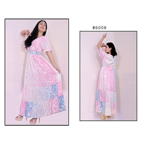 6008 Purple Viscose Dress