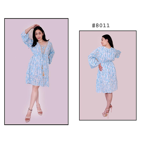 8011 Sky Blue Viscose Dress