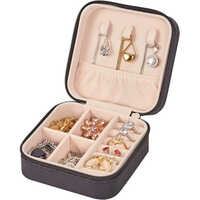 Jewelry Packaging Case - Leather & Pu, 10 X 10 X 5 Cm | Recyclable, Rectangular Design, Perfect For Organizing All Jewelry Types