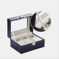 Leather Watch Storage Boxes - Pu Leather, Standard Size | Zipper Top, Dust And Scratch Protection, Elegant Plain Design, Travel And Home Use