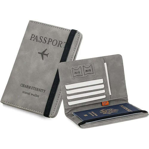 Leather Passport Holders - PU Leather, 11 x 15 x 3 Inches , Multi Color | Stylish Card Holders for Travel and Document Organization