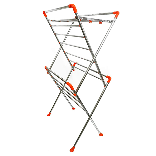 Movable Stainless Steel L Bend 5.5 Kg 12 Rod Cloth Drying Stand